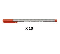 10 x Staedtler Triplus 334 Fineliner 0.3mm Pens 334 BLACK, BLUE, RED, BROWN, MIX