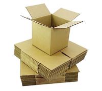 10 x Strong Cube Cardboard Boxes for Gifts and Retail Packaging | Ecofriendly and Reusable | Shipping Mailing Postal Storage Small Gift Boxes (6" x 6" x 6")