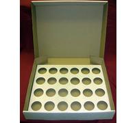 10 x Strong Cupcake Muffin Mince Pie Fairy Cake Box in white, holds 24 Cupcakes per box by The Baker Shop