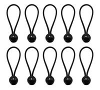 10 x Tarpaulin Bungees Balls Tarp Bungee Cord for Banner, Tarpaulins, Pavilions, Tents, Tent Bungee Hooks, Tarpaulin Holder, Flag Poles (Black, 6 inches)