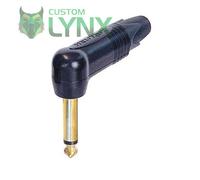 10 x (TEN) Neutrik NP2RX-B Angled Mono 1/4" 6.35mm Jack Plug. Cable PRO Gold TS