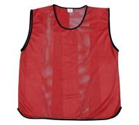 10 X Training Bibs Mesh Football Training Equipment Sports Vest - Quick Dry Football Bibs Adult For Rugby, Cricket, Netball or Basketball Pack of 10 - Ideal Team Practice Vest (Adult Sizes, Red)
