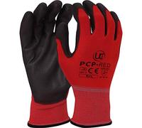 10 x UCi PCP-RED 13 Gauge Lightweight Polyurethane Coated Dexterity Grip Gloves (8 / Medium)