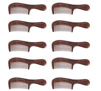 10 x Unisex Women's Wooden Travel Anti-Static Comb with Fine Wooden Handles Hair Comb