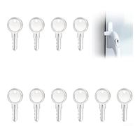 10 x UPVC Window Handle Replacement Keys for Securistyle Locks, Strong Metal Alloy, Hassle-Free Operation, Essential Spares