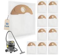 10 x Vacuum Cleaner Bags Compatible with Kärcher NT 22/1 Ap L, NT 22/1 Ap Te L Vacuum Cleaner, 2.889-217.0 - 42 cm x 49 cm, White