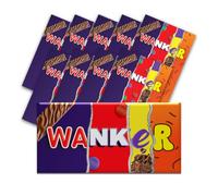 10 x W*nker Chocolate Bar Wrapper - Get Well Soon Gifts, Teacher Gifts, Funny Gifts for Women, Men, Teachers Birthday Present Rude Joke Secret Santa (Chocolate not included)