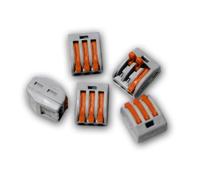 10 x Wago Connector 3 conductors with Betaetigungshebel 0, 8-2,5 MM ²