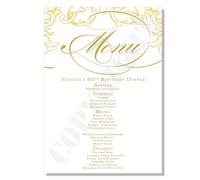 10 x Wedding Menu Party Menu Table Cards A6