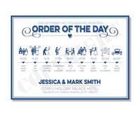 10 x Wedding Order of the Day Sign Poster Order service Ceremony Programme List Card A6