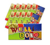 10 x Well done Chocolate Bar Wrapper - Get Well Soon Gifts, Teacher Gifts, Funny Gifts for Women, Men, Teachers Birthday Present Rude Joke Secret Santa (Chocolate not included)