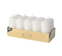 10X Pillar Candles Large Size Church White Candle Long Burning Hours 40X90MM