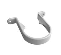 10 X White Round 68mm Downpipe Brackets, Freeflow Rain Water Systems