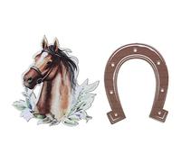 10 x Wooden Horse Riding Confetti - Horseshoe and Horse