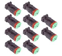 10 x Work Lamp Light Plug Wiring Harness Socket Connector 2 Pin Replacement for JCB