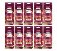10 x Yankee Candle 2D Car Jar Air Freshener Freshner Scent - BLACK CHERRY