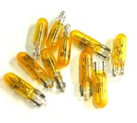 10 x YELLOW FRUIT MACHINES BULBS - 5mm SMALL-T5-12v-1.2w Wedge LAMPS