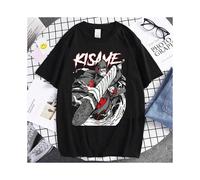 (10, XL) Naruto Animation Derivatives Hatake Kakashi Printed Short Sleeve T-Shirt Men's and Women's 2025 Summer Fashion Casual Cotton Top