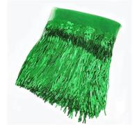 10-Yard (20 Cm) Sequinned Fringe Trim, Ideal for Embellishing Skirts and As A DIY Sewing Accessory(23Emeralds)