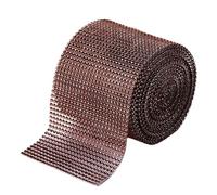 10 Yard 24Row Rhinestones Diamonds Ribbon Crystal Mesh Rhinestone Wrap DIY Crafts Wedding Decor for Crafts(Coffee)