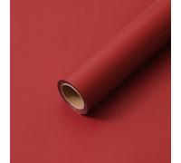 10 Yard Matte Roll Paper Frosted Monochrome Flower Wrapping Paper Bouquet Gift Wrap Waterproof(Red)