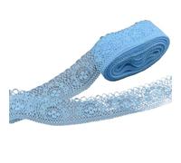 10 Yards Beautiful Lace Ribbon Tape 40MM Trim DIY Embroidered for Sewing Decoration Fabric(Sky Blue)
