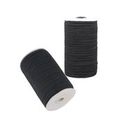 10 Yards Black and White Sewing Elastic Band 3mm~15mm for Clothes, Trousers Belt, DIY Accessories ,Black,6mm