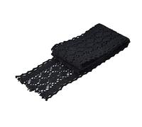 10 Yards Cotton Trim Lace Ribbon 5.8cm/2.28in Width with Exquisite Pattern Embroidery Lace Trim for Cloth Decor Wedding Party(Black)