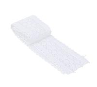 10 Yards Cotton Trim Lace Ribbon 5.8cm/2.28in Width with Exquisite Pattern for Cloth Decor Wedding Party(White)