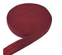 10 Yards Fold Over Elastic Stretch, Braided Elastic Ribbon for Hair Ties Headbands, Available in Various of Colours (Wine, 5/8in)