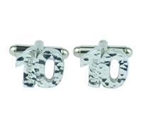 10 Year Anniversary Cuff links - Hammered Rustic Effect Made for the Perfect 10th Anniversary Gift, Made In UK