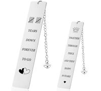 10 Year Anniversary Gifts Bookmark, Funny Metal 10 Years Down Forever to Go Bookmarker, Romantic 10th Wedding Anniversary Present for Him Her Couples Husband Wife (10th Anniversary)