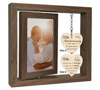 10 Year Anniversary Photo Frame Gifts for Wife, 10th Wedding Anniversary Frame for Her Him Couples (Dis Two 15x10 cm)