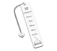 10 Year Anniversary Tin Gifts for Him Her Couple 10th Anniversary Wedding | 10 Year Anniversary Wedding Gifts Bookmark Marriage Tin Gifts for Wife Husband Couple Metal Bookmark Valentines Christmas