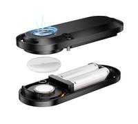 10-Year Extended Battery Case for Airtag - Use Two AA Batteries Instead, Over 14x More Capacity Than CR2032, 4 in 1 for Hanging/Magnetic/Adhere/Storage, Waterproof