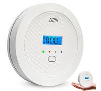 10 Year Life Carbon Monoxide Detector and Alarm,CO Alarm for Home Office with LCD Digital Display,CO Detector Monitor Battery Powered with Test Button(Not included Batteries)