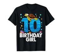 10 Year Old Birthday Girl 10th Sea Turtle Ocean T-Shirt