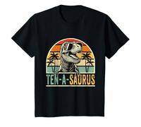 10 Year Old Dinosaur Birthday 10th T Rex Dino Ten A Saurus T-Shirt