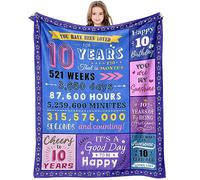 10 Year Old Girl Birthday Gifts, 10th Birthday Gifts for Girls, 10 Yr Old Girl Birthday Gift, Double Digits Birthday 10, Presents for Ten Year Old Girl, Girls Age 10 Gift Ideas Throw Blanket 60"x50"