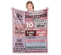 10 Year Old Girl Birthday Gifts, Throw Blanket Birthday Gifts for 10 Year Old Girls, 10 Year Old Girl Gift Ideas Blankets, Best Gifts for 10 Year Old Double Digits, 10th Birthday Decorations 140x178cm