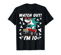 10 Year Old Kids Shark Birthday Gifting Ideas 10th Ten Year T-Shirt