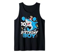 10 Year Old Kids Shark Birthday Gifting Ideas 10th Ten Year Tank Top