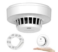 10 Year Smoke Detector Sensor with 5 Year Battery, Fire Alarm Smoke Detector 85dB, Test/Silence Button, Replaceable Battery, EN14604 Compliant (1 Piece)