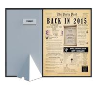 10 Years Ago Birthday Poster 8 x 10 Party Decor Sign 10th Anniversary Card for Men or Women Home Decoration Party Supplies. Born in 2015 Newspaper Banner Funny Print for Her & Him. Bday Table Decor