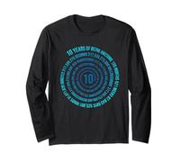 10 Years Birthday Helix 10 Year Boys Girls Birthday Long Sleeve T-Shirt