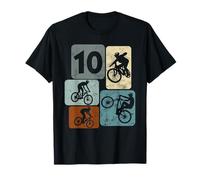 10 Years Boys Cyclists 10th Birthday Girls Mountain Bike T-Shirt