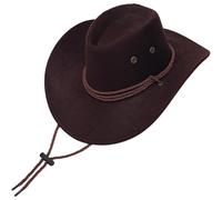(10 Years, Coffee brown) Cowboy Hat - Large Brim Cowboy Hat,Stylish Cowboy Hat for Men Women, Comfortable Wide Brim Cowgirl Hats for Outdoors