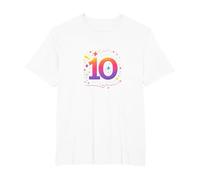 10 Years of Amazing Celebration Anniversary Milestone T-Shirt, Men's Big and Tall, White, 3X Tall