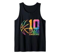 10 Years of Being Awesome Basketball 10TH Birthday Tank Top