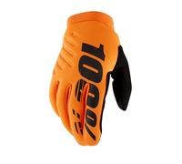 100% MX Gloves Brisker Cold Weather Youth Flou Orange Black Motocross MTB Quad